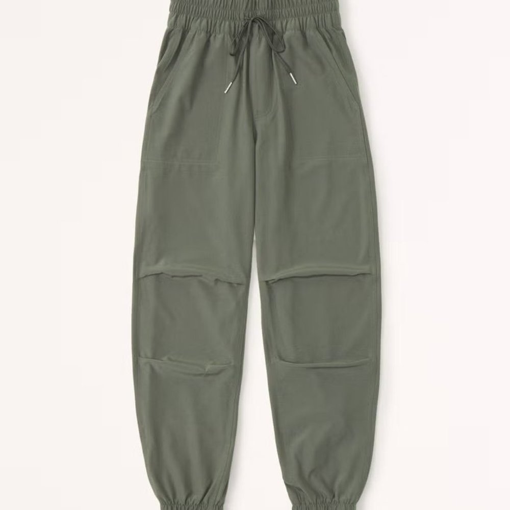 Abercrombie & Fitch Olive Green Drawstring Joggers